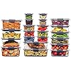 Rubbermaid Brilliance BPA Free 44-Piece Food Storage Containers Set, Airtight, Leak-Proof, with Lids for Meal Prep, Lunch, and Leftovers