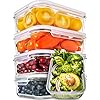 PrepNaturals 5 Pack 30 Oz Glass Meal Prep Containers - Dishwasher Microwave Freezer Oven Safe - Glass Storage Containers with Lids (Multi-Compartment)