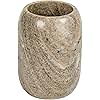 Creative Co-Op Modern Marble Bottle Holder, White Crock, Natural