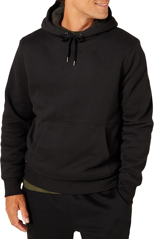 Amazon Essentials Men's Hoodies, Sherpa-Lined Pullover